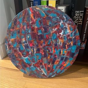 Disco Trip 🪩 handmade 12 x 0.75 inch circular painting